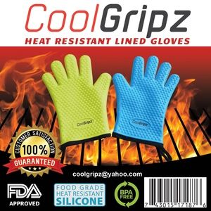 Silicon Kitchen Grill Cooking Gloves-2Pack